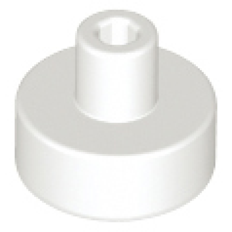 Tegel, Rond 1x1 met pin White